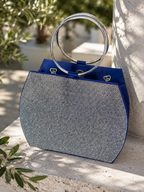 BlinkyBlue – Blaue Strass Handtasche